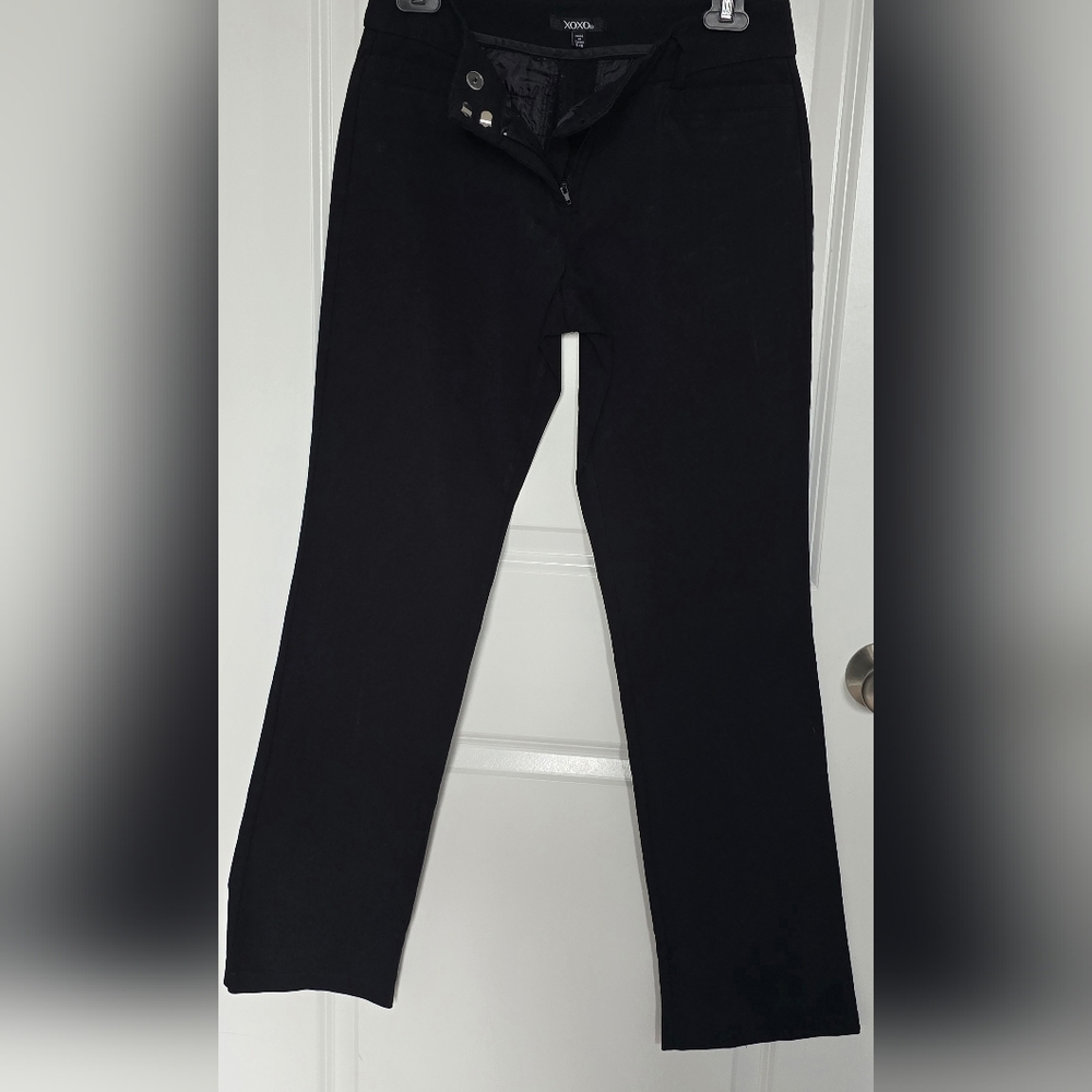 XOXO Black Dress‎ Pants Slacks 5/6 Straight Leg - Picture 6 of 7